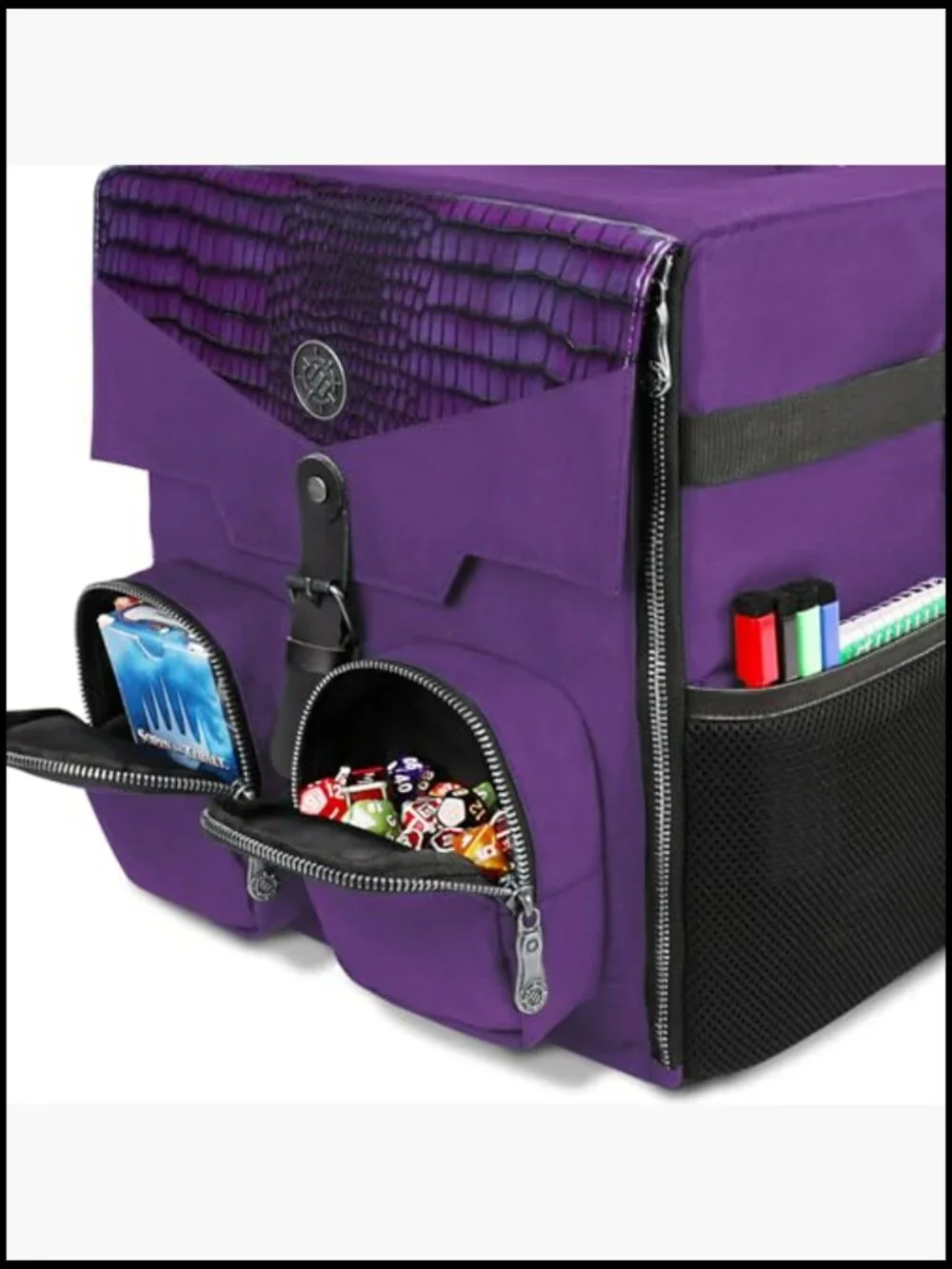 Board Game Shoulder Bag Storage with Dice Pockets Reinforced Carrier Gamers